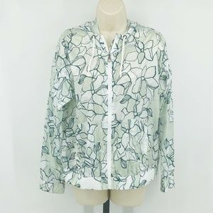 Teal Mediterranean Flower Softshell Jacket Women L